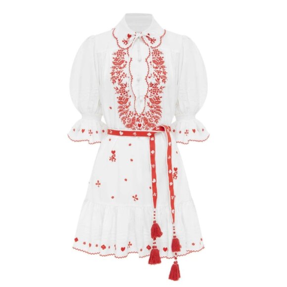 Alemais	HEARTS EMBROIDERED MINI DRESS - Picture 4 of 11